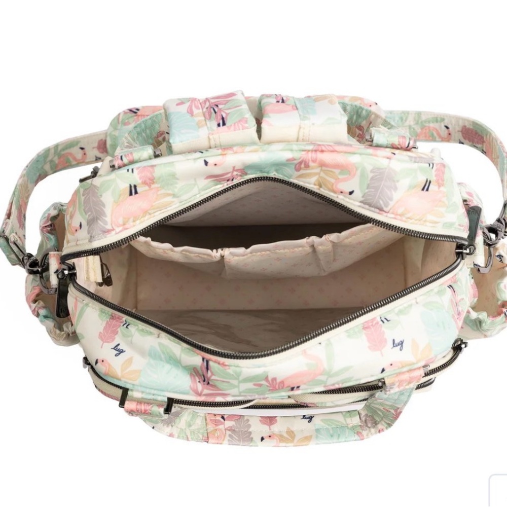 Lug Legacy Mini Puddle Jumper Backpack Crossbody Bag NWT Flamingo Foliage - Picture 6 of 13